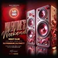 valentine's day party instagram post Cuadrado (1:1) template