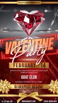 valentine's day party instagram story post template