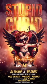 Valentine's Day Party Instagram Story Video template