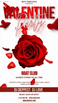 valentine's day party invitation Historia de Instagram template