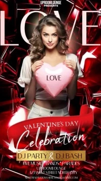 valentine's day party video ad Instagram Story template