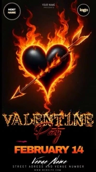 valentine's day party video display advert Instagram Story template