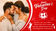 Valentine's day poster 11 Digital Display (16:9) template