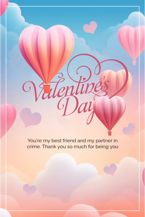 Valentine's Day Poster Plakat template