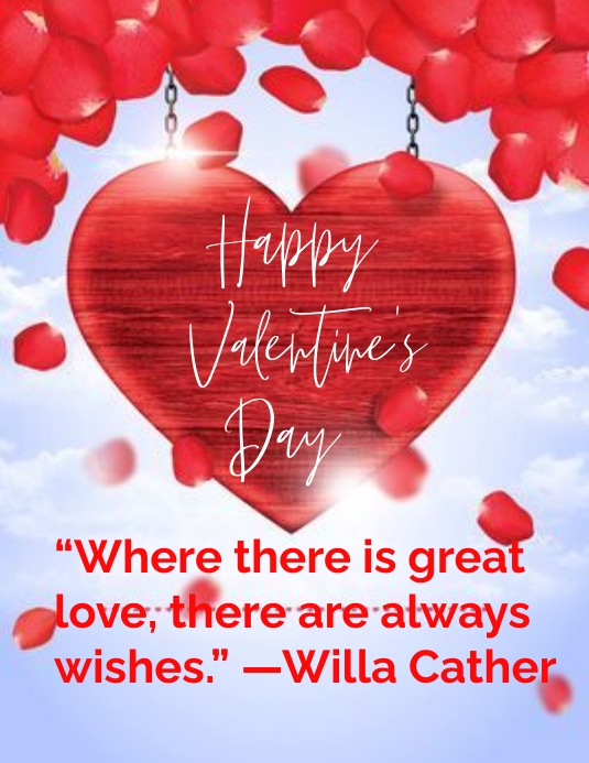 Valentine's Day Quotation  and message Flyer (US Letter) template