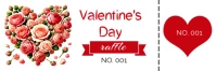 Valentine's Day Raffle Tickets 2' × 6' template