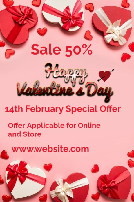 Valentine #39 s Day Retail Flyer Templates PosterMyWall Valentine #39 s Day Retail Flyer Templates PosterMyWall