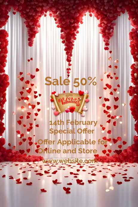 Valentine #39 s Day Retail Flyer Templates PosterMyWall Valentine #39 s Day Retail Flyer Templates PosterMyWall