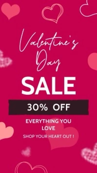 Valentine's day retail instagram story advert template