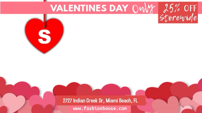 Valentine's Day Retail Sale Digital Template Display digitale (16:9)