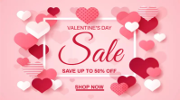 Valentine's Day Sale Banner Template Display digitale (16:9)