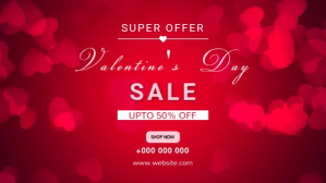 Valentine's day sale Digitalt display (16:9) template