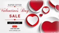 Valentine's day sale Affichage numérique (16:9) template