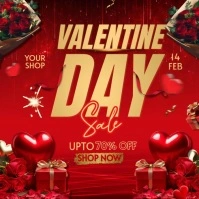 Valentine's Day Sale Message Instagram template