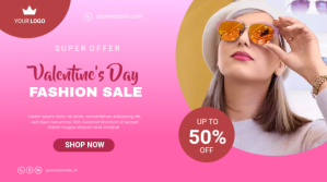 Rouge Valentine's Day Fashion Sale งานแสดงผลงานแบบดิจิทัล Template