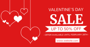 valentine's day sale template design advertis Facebook-annonce