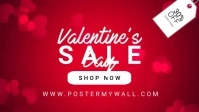 Valentine's Day sale video banner template