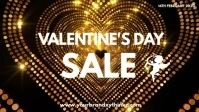 Valentine's Day Sale Video Golden Advert Amor Ikhava Yevidiyo ye-Facebook (16:9) template
