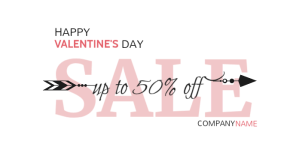 Valentine's day sales advertisement design te Reklama na Facebooka template