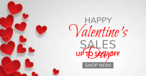valentine's day sales facebook advertisement template