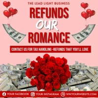 Valentine's Day Tax Prep Flyers Instagram Post template