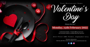 Valentine's Day Template ภาพที่แชร์บน Facebook