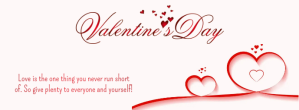 Valentine's day template Couverture Facebook