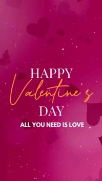 Valentine's Day /  valentine day Digital Display (9:16) template