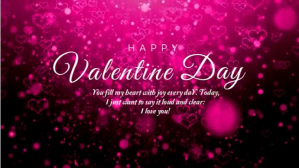 Pink Valentine's Day Greeting Digitalt display Template