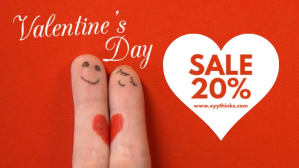 Valentine's Day Video Shop Template Sale Ad Facebook-covervideo (16:9)