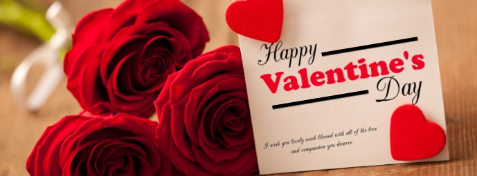 Valentine's day wishes facebook cover photo template