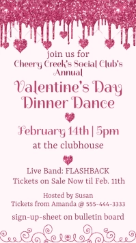 Valentine's Dinner Dance Invitation Instagram Story template