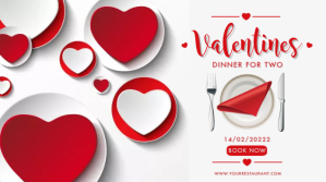 Valentine's Dinner Digitalt display (16:9) template