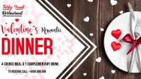 Valentine's Dinner Digitalanzeige (16:9) template