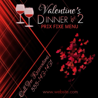 Valentine's Dinner for 2 Video Ad Vierkant (1:1) template