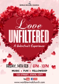 Valentine's event flyer A3 template
