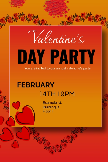 Valentine's Flier Poster template