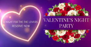 Valentine's flyers,anniversary โฆษณาบน Facebook template