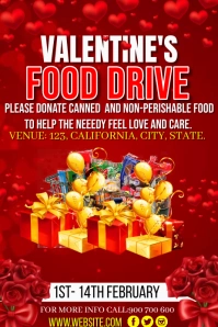 Valentine's food drive design template Grafik Pinterest