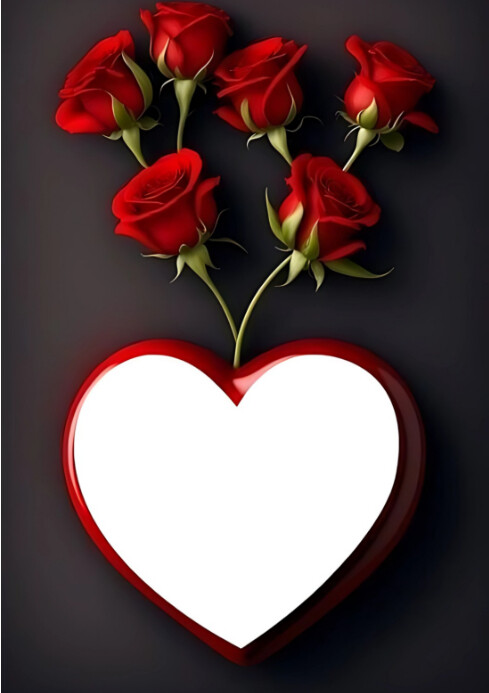 Valentine's frame A4 template