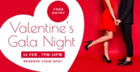 valentine's gala night Facebook Event Cover template