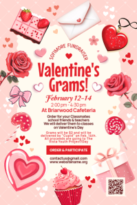 Branco Valentine's Day Fundraiser Poster Template