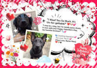 Valentine's Greeting Card Template Postcard