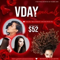 VALENTINE'S HAIR SALON AD TEMPLATE Instagram Post