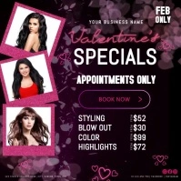 VALENTINE'S HAIR SALON AD TEMPLATE Instagram Post
