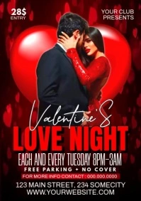 Valentine's love night A5 template