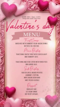 Valentine's menu video design template Instagram Story