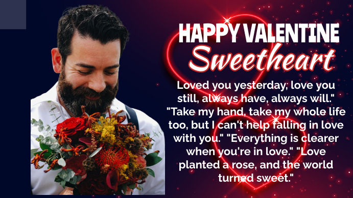 Valentine's message 数字显示屏 (16:9) template