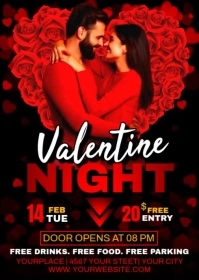 Valentine's night A6 template