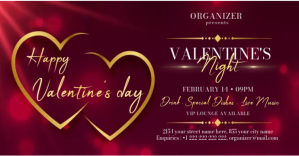 valentine's night Facebook-gebeurtenisomslag template